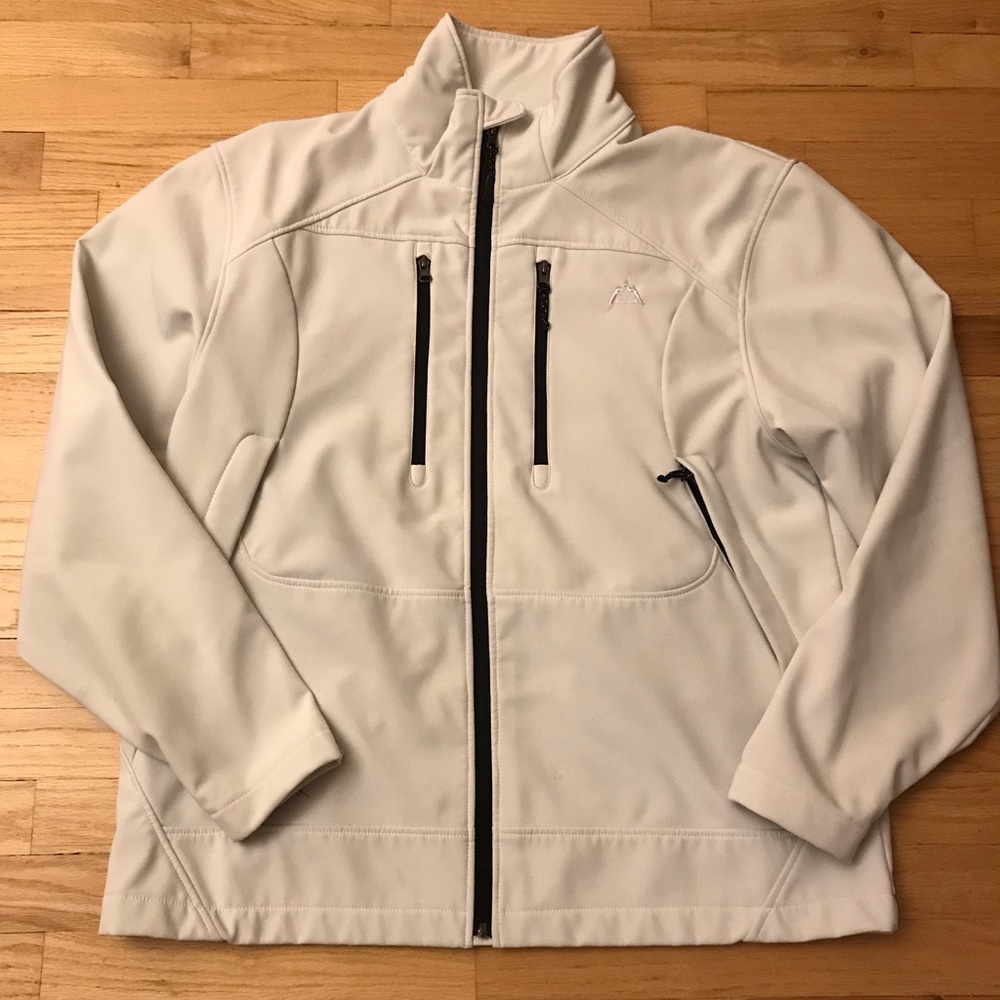 SNOZU Men’s Shell Coat Jacket Cream Large